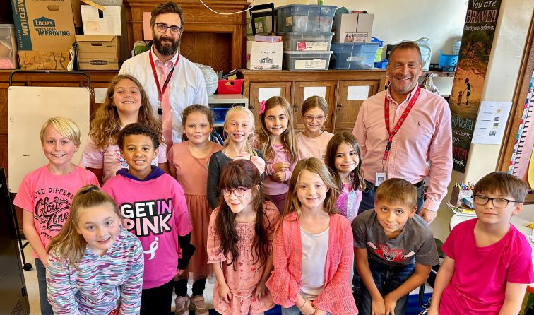 Class at Jackson Heights on Pink Out Day 2024